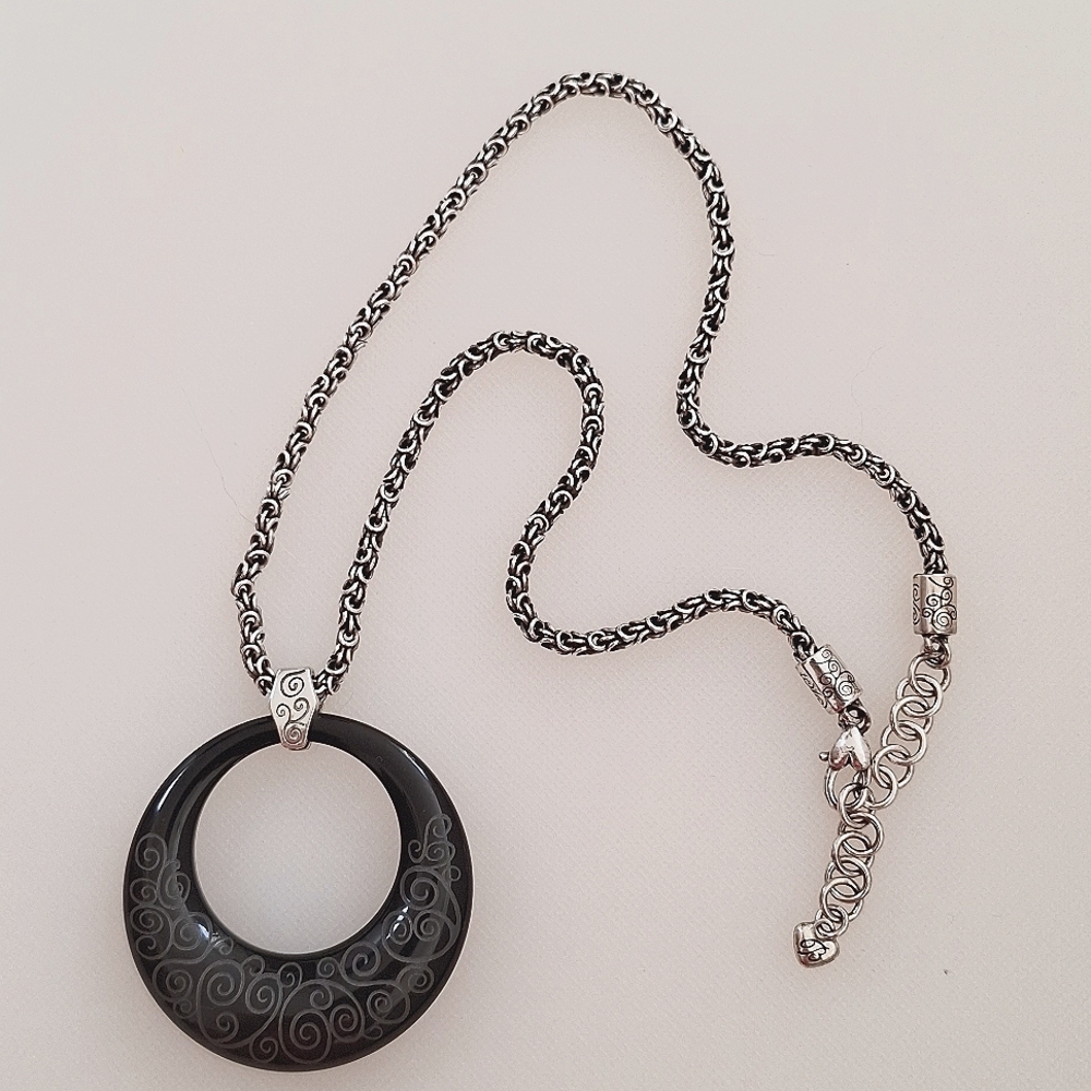 Brighton Black Tribal Pendant Necklace